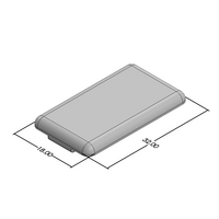 60-040-2 MODULAR SOLUTIONS POLYAMIDE PART END CAP 32MM X 18.5MM LIGHT GRAY